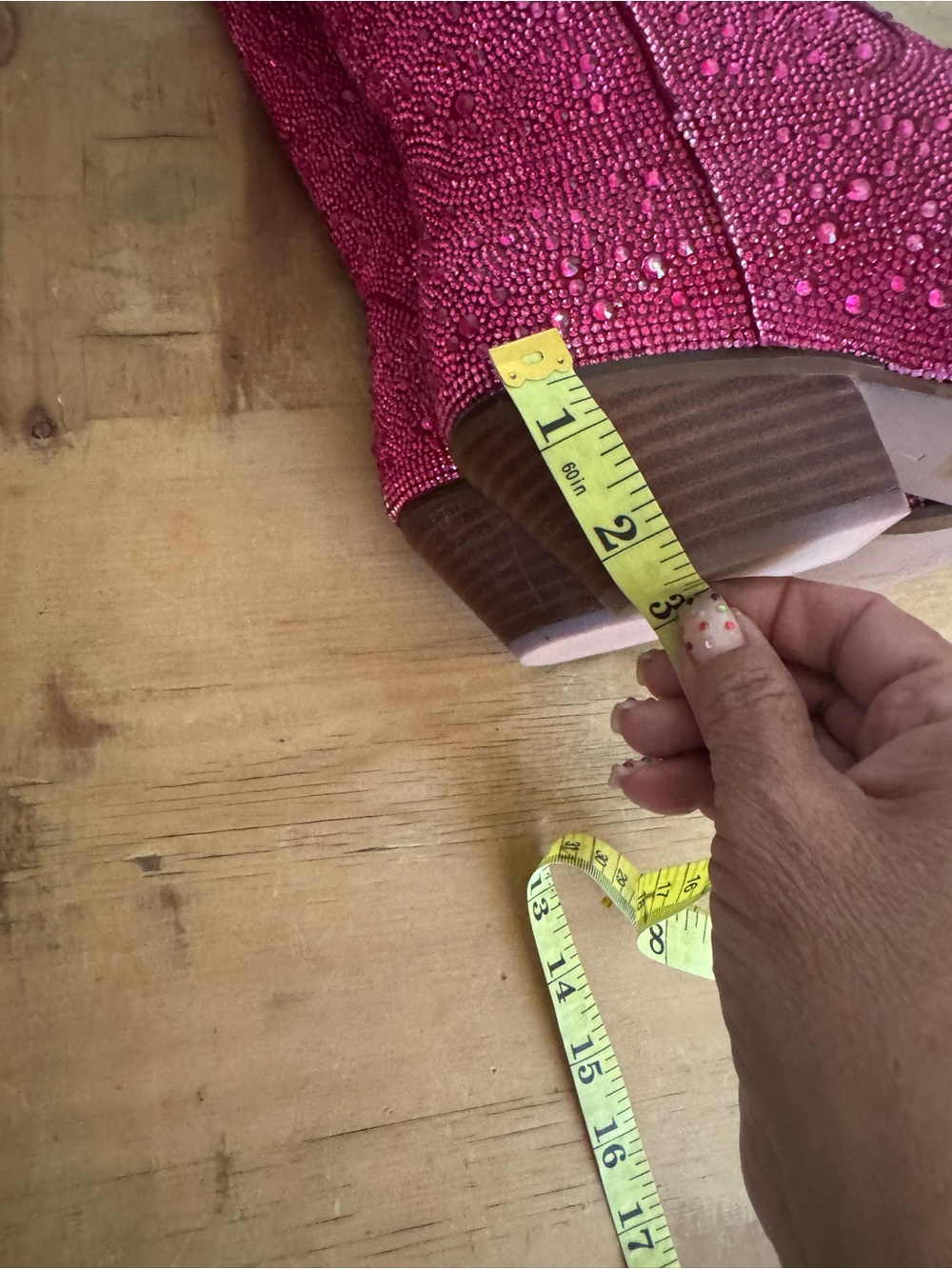 Women's Pink Crystal Embellished Western Boots - Picture 6 of 7